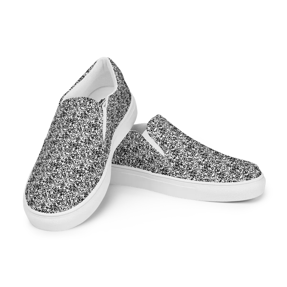 Razel Face QR Code slip-ons canvas instappers