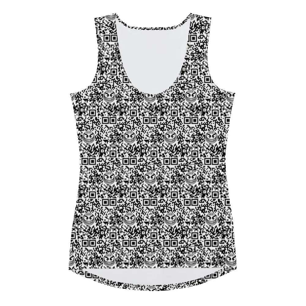 Razel Face QR Code tanktop dames stretch