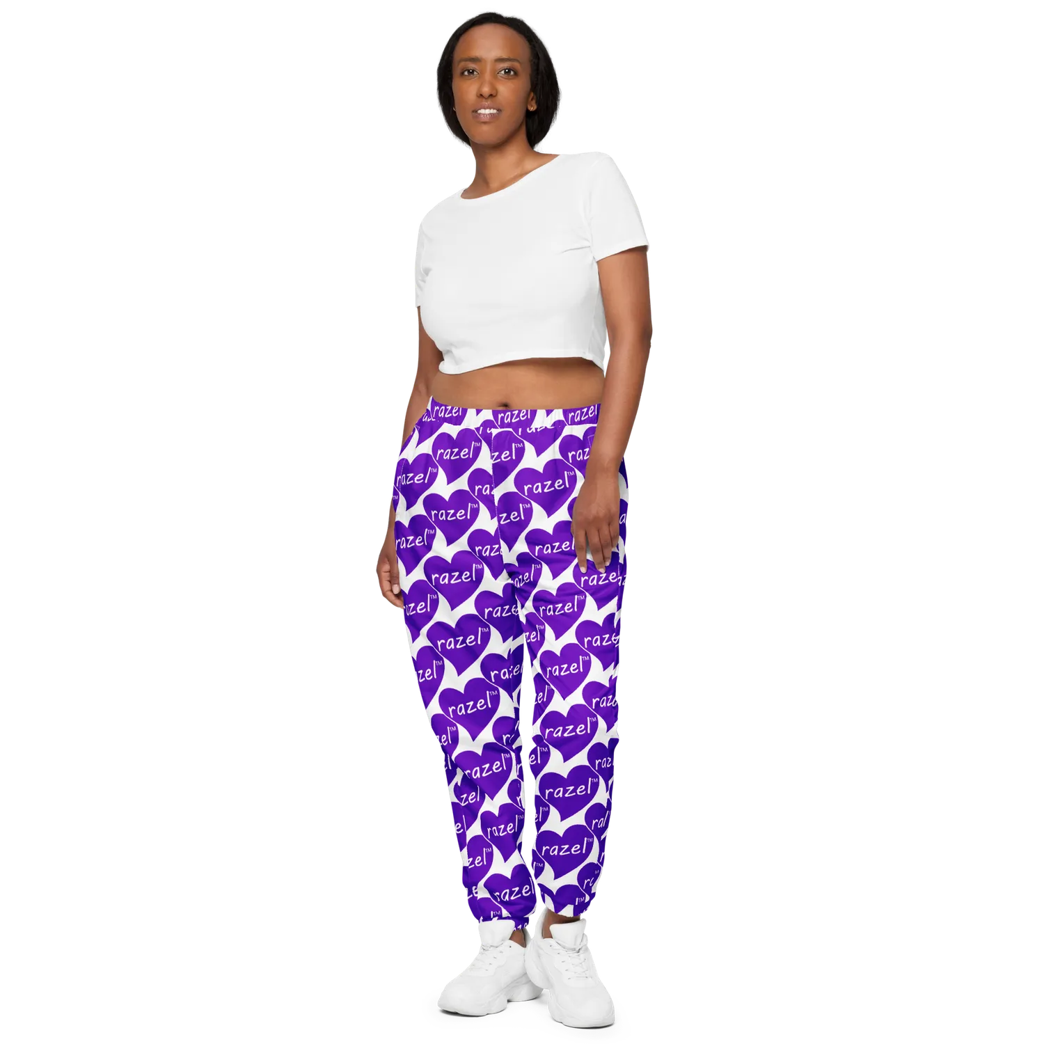 Razel Purple Hearted trainingsbroek zwart polyester