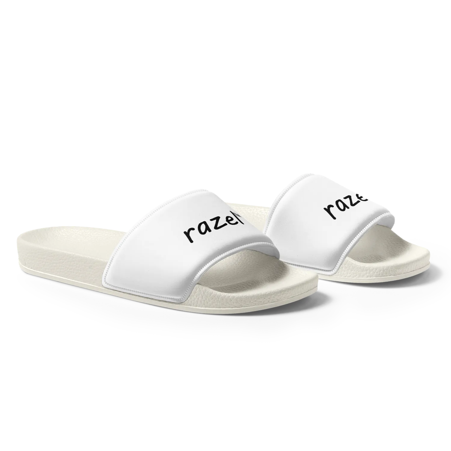 Razel slides zwart badslippers gevoerd voetbed