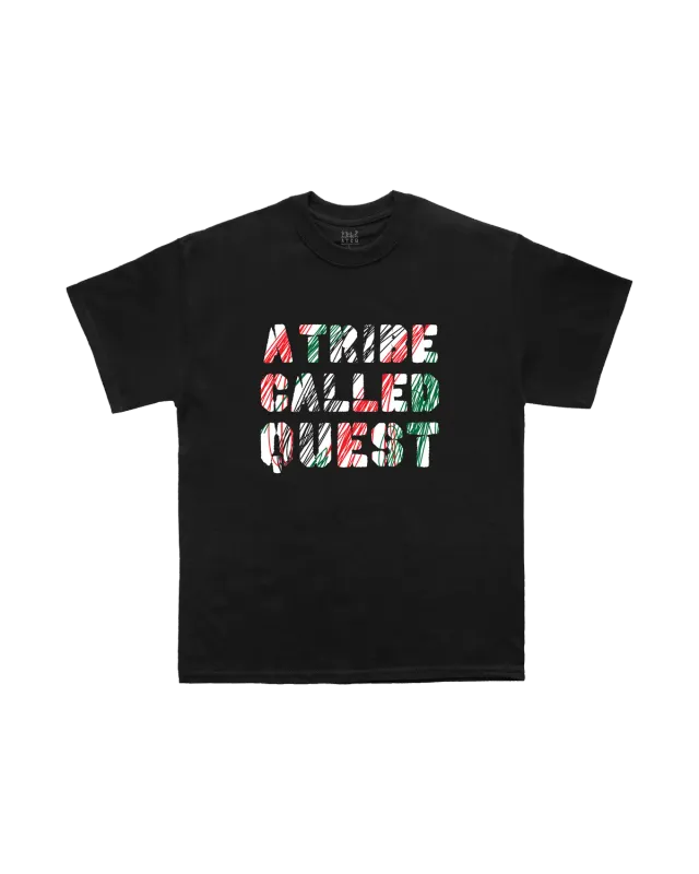 Tribe Called Quest ATCQ Scribble Type t-shirt zwart
