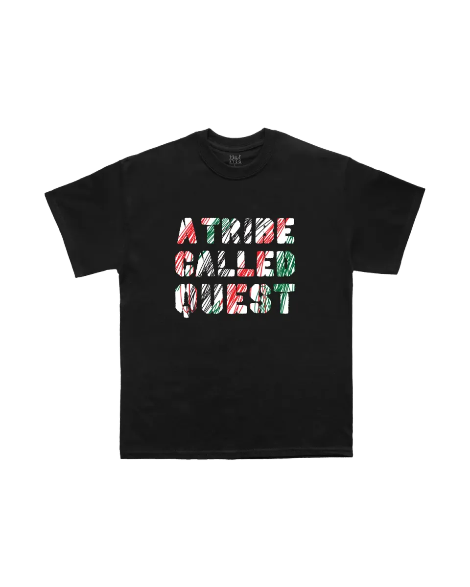 Tribe Called Quest ATCQ Scribble Type t-shirt zwart