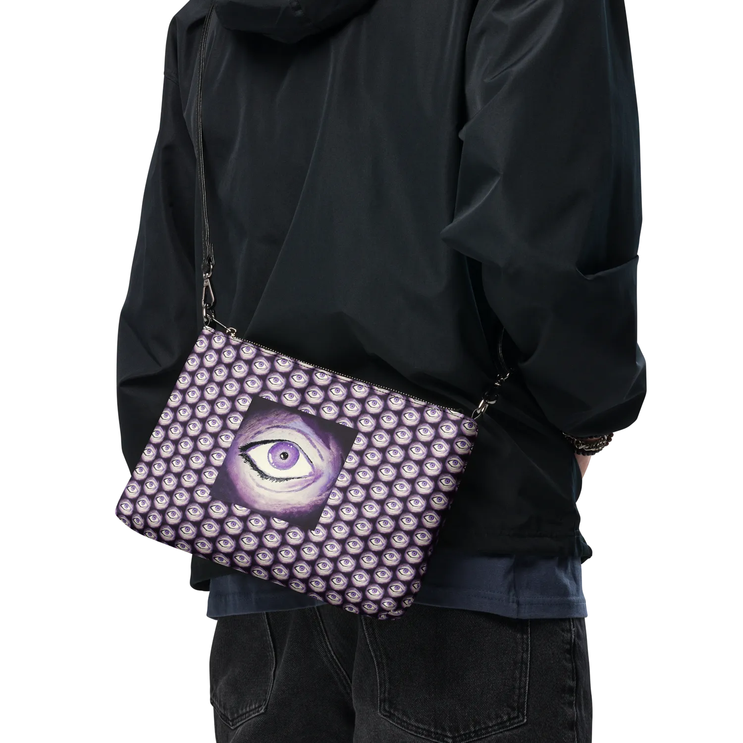 Razel Thousand Eyes satchel tas zwart met vakken