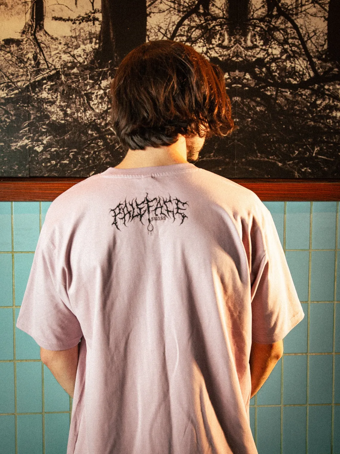 Paleface Swiss Cursed Cat Rosé shirt katoen unisex