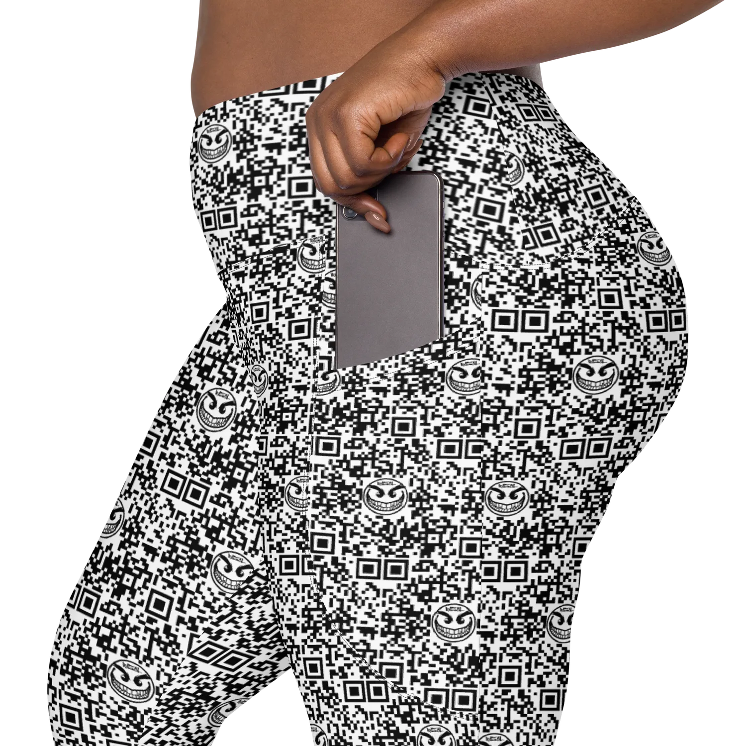 Razel Face QR Code Motif legging met zakken