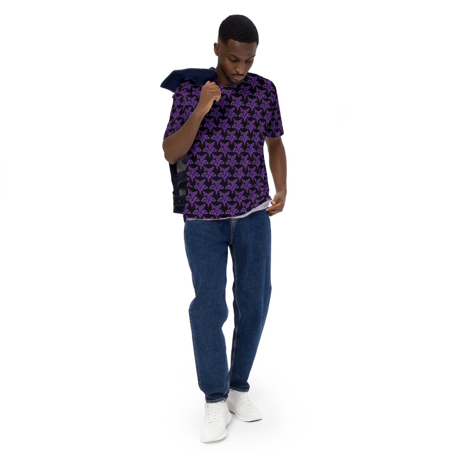 Razel Purp Gang Rock Star Motif T-shirt M stretch