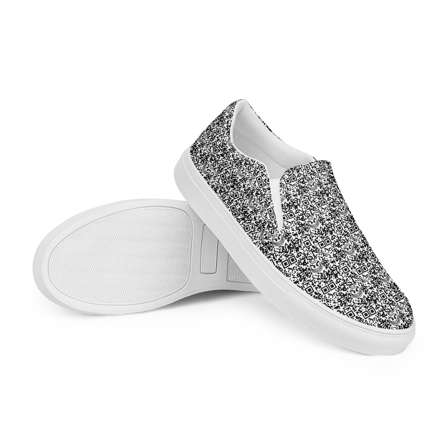 Razel Face QR Code slip-ons canvas instappers