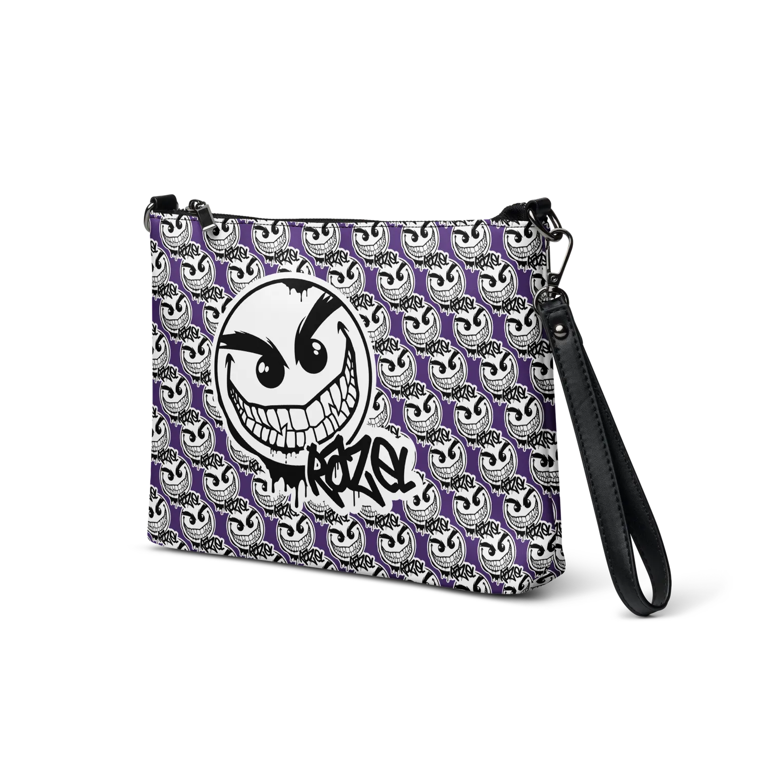 Razel Gang Drip Face Satchel zwart imitatieleer