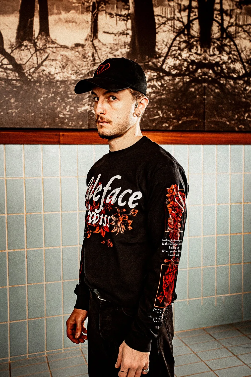 Paleface Swiss Everything is Fine longsleeve zwart-rood