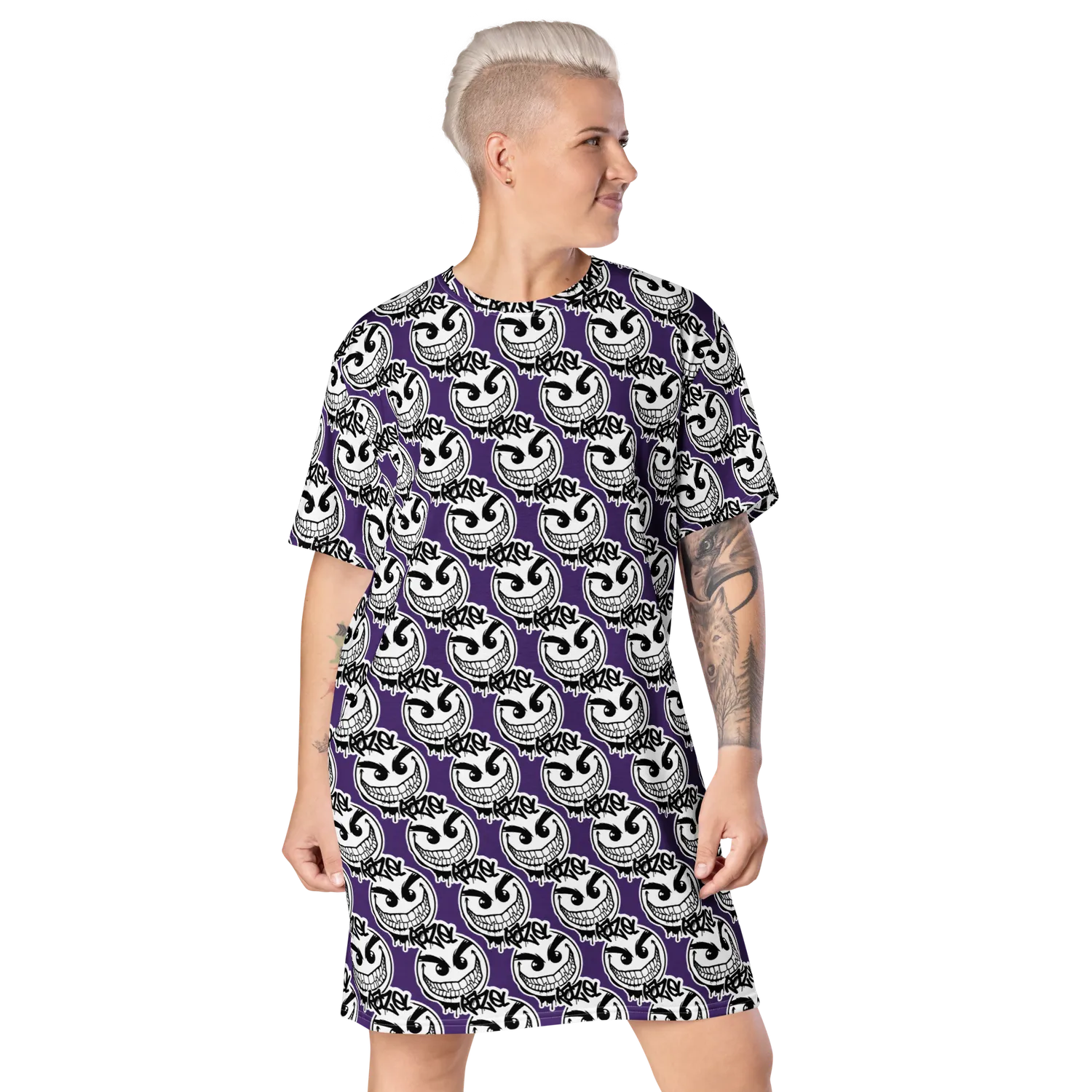 Razel Gang Drip Face T-shirt Jurk oversize 2XS-6XL
