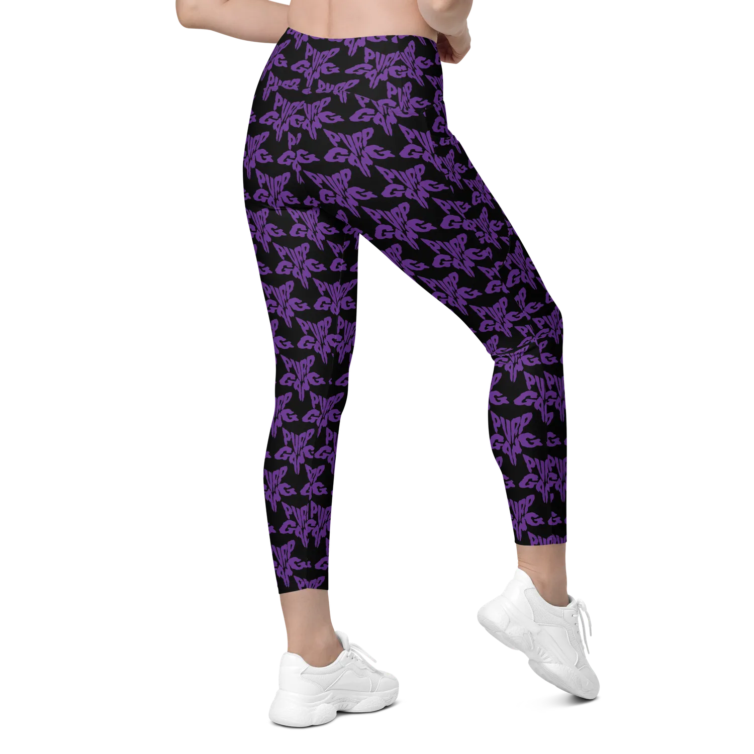 Razel Purp Gang Rock Star Motif Pocket legging met zakken
