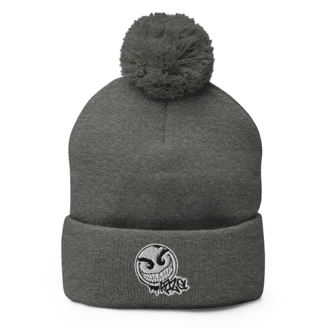 Razel Gang Drip Face pompon muts zwart