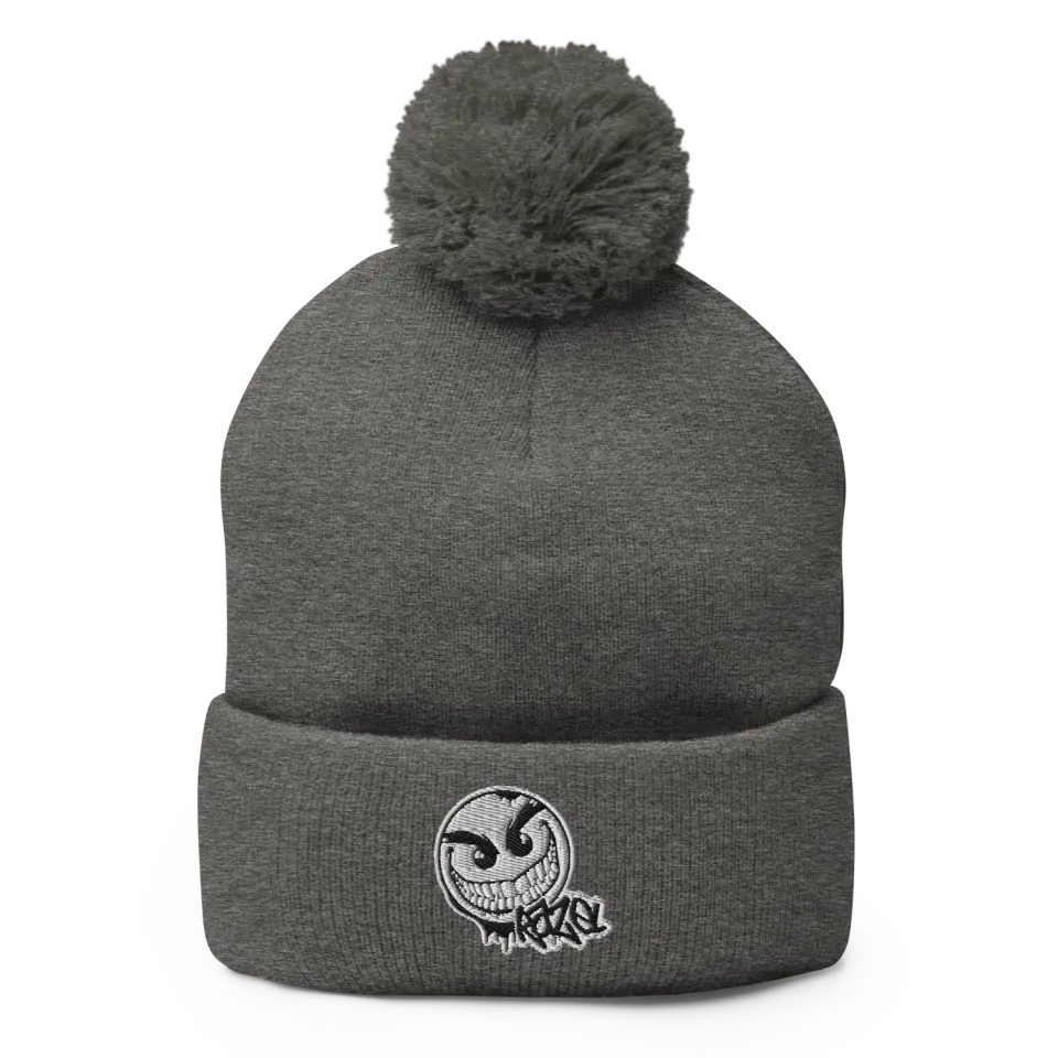 Razel Gang Drip Face pompon muts zwart