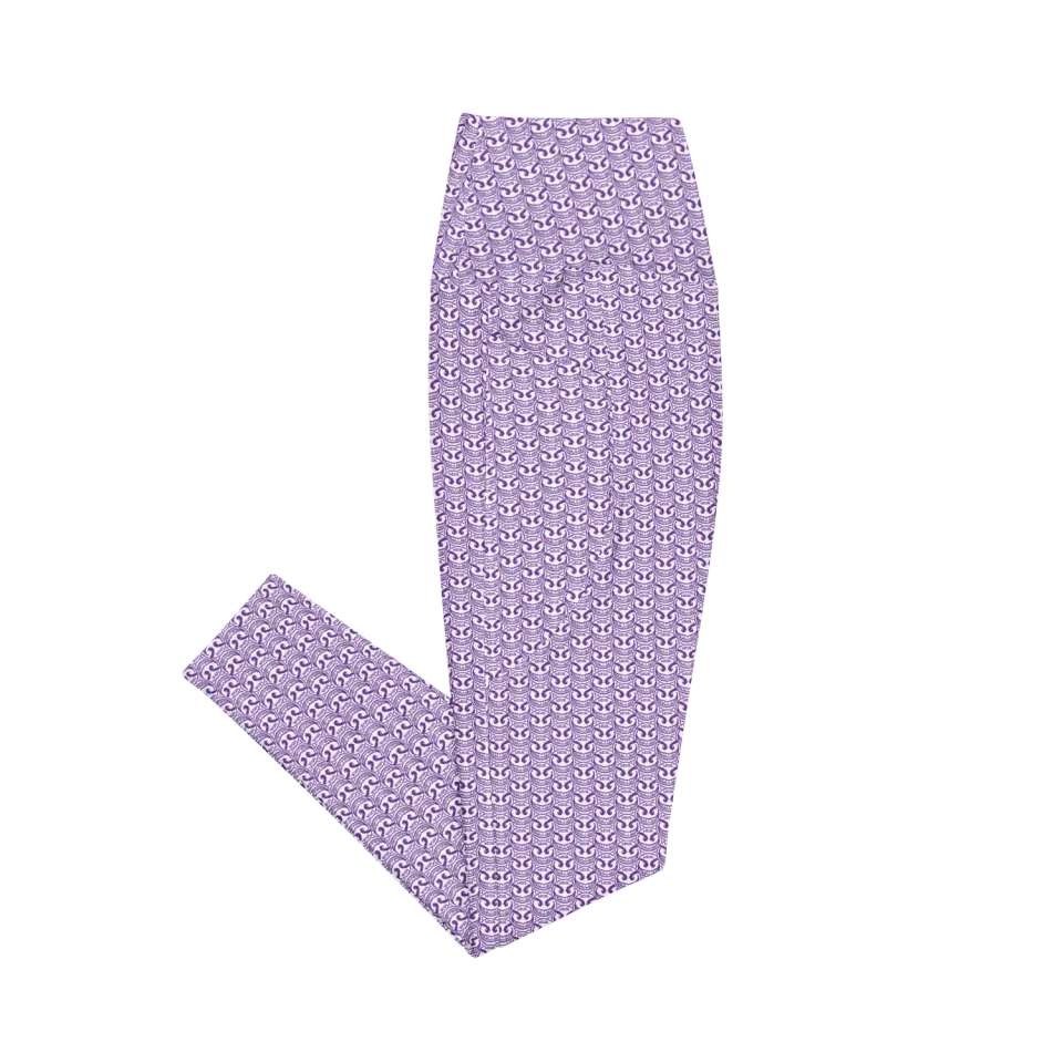 Razel Face Motif Pocket legging met zakken high-waist