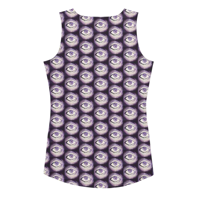 Razel Thousand Eyes Tank Top Dames Zwart Stretch