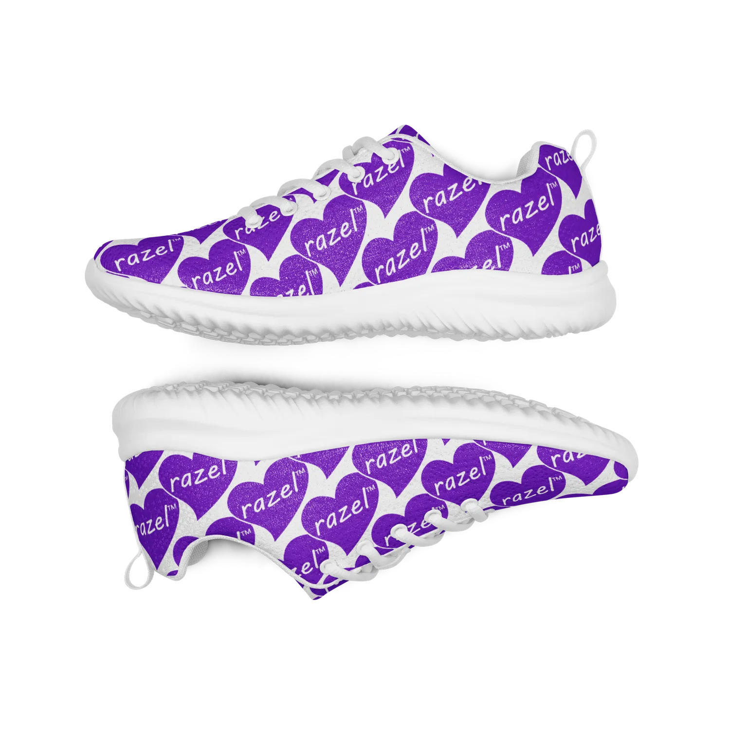 Razel Purple Hearted Motif sneakers paars ultralicht
