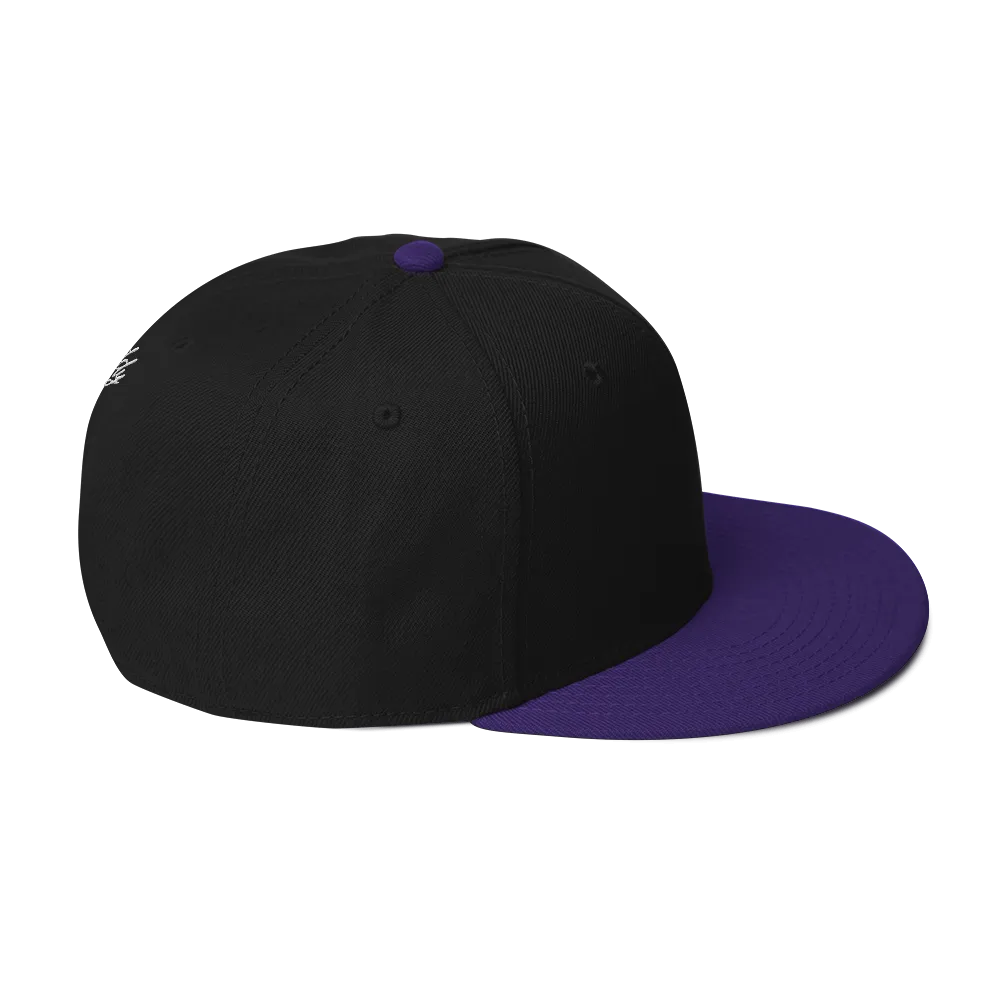 Razel Purple Hearted Snapback pet zwart verstelbaar