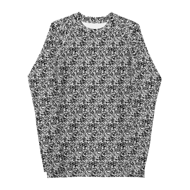 Razel Face QR Code Motif rashguard UPF 50+