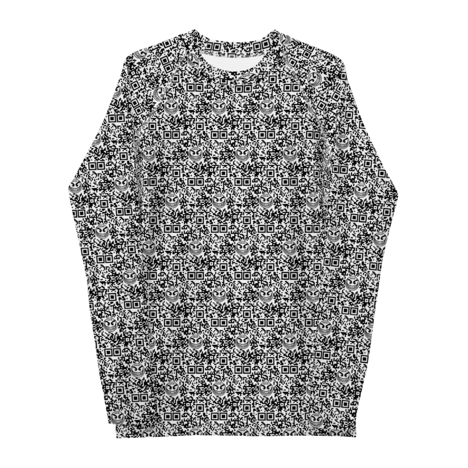 Razel Face QR Code Motif rashguard UPF 50+