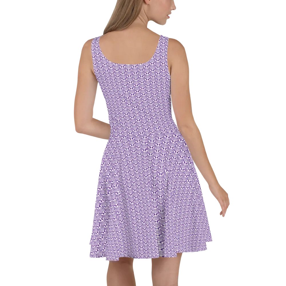 Razel Face Motif zonnejurk skater zwart
