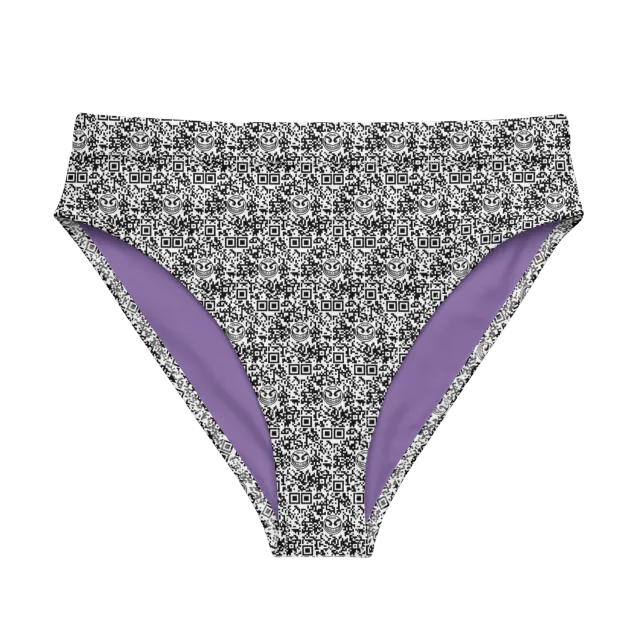 Razel Face QR Code high-waisted bikinibroekje gerecycled
