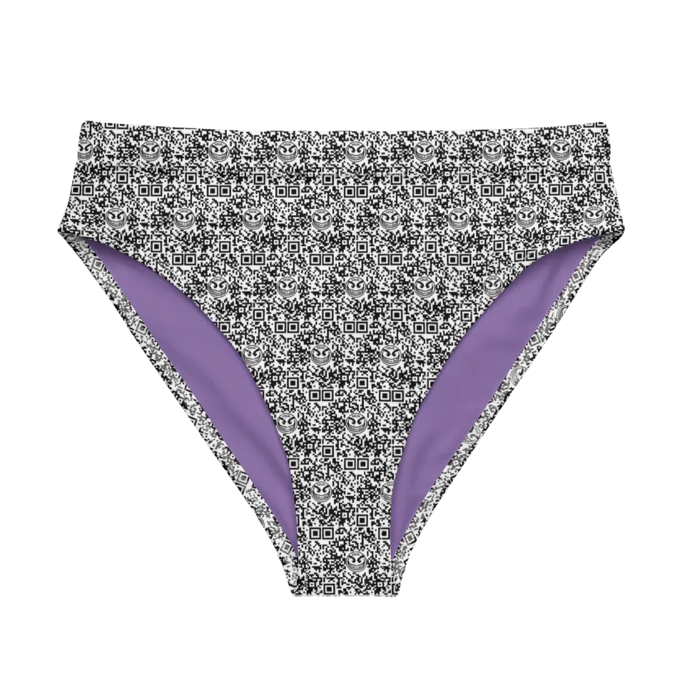 Razel Face QR Code high-waisted bikinibroekje gerecycled