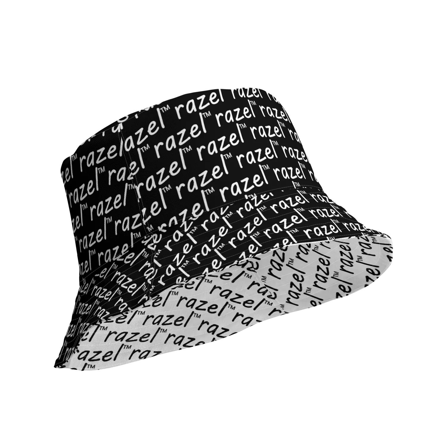 Razel Motif Bucket Hat omkeerbaar polyester