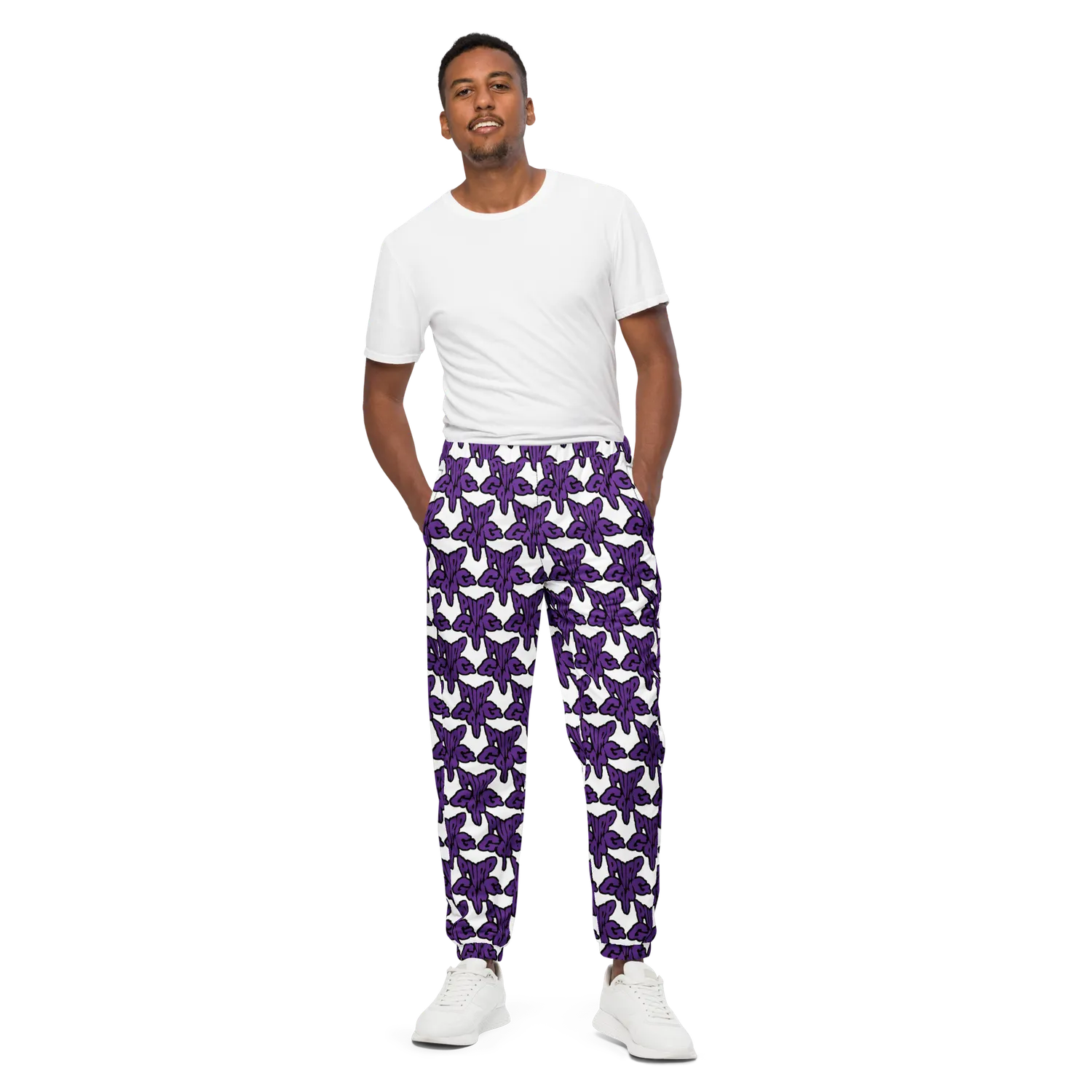 Razel Purp Gang Rock Star Motif trainingsbroek zwart waterafstotend