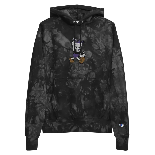 Razel Dubb Cup Champion Tie-Dye Hoodie zwart dik