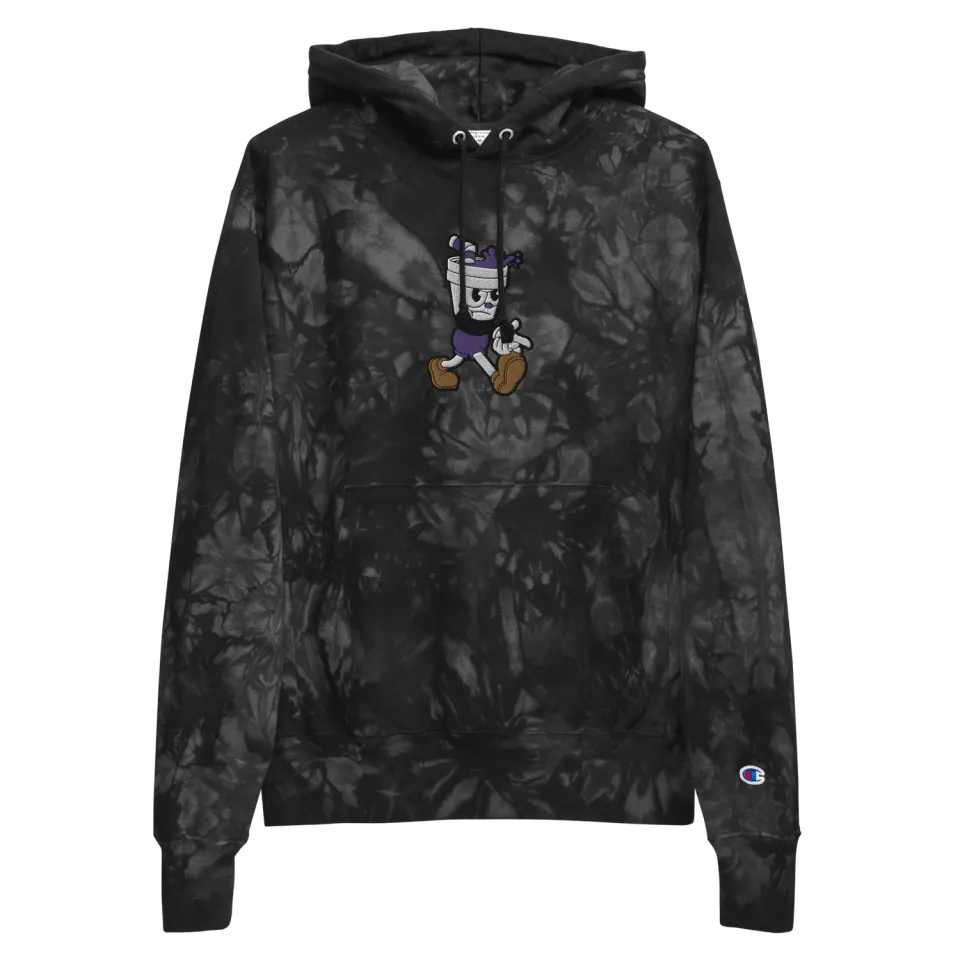 Razel Dubb Cup Champion Tie-Dye Hoodie zwart dik