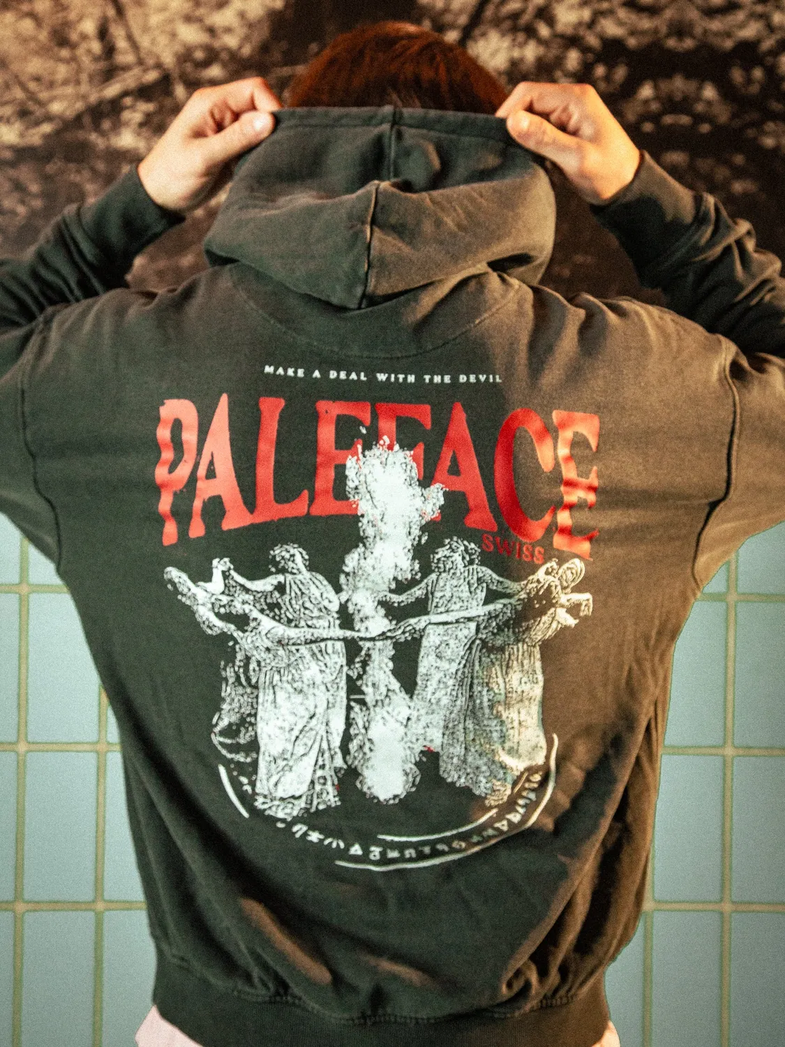Paleface Swiss Deal Devil vintage hoodie grijs