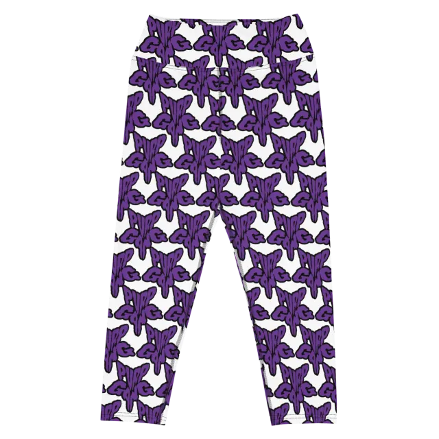 Razel Purp Gang Rock Star Motif Yoga Capri high waist