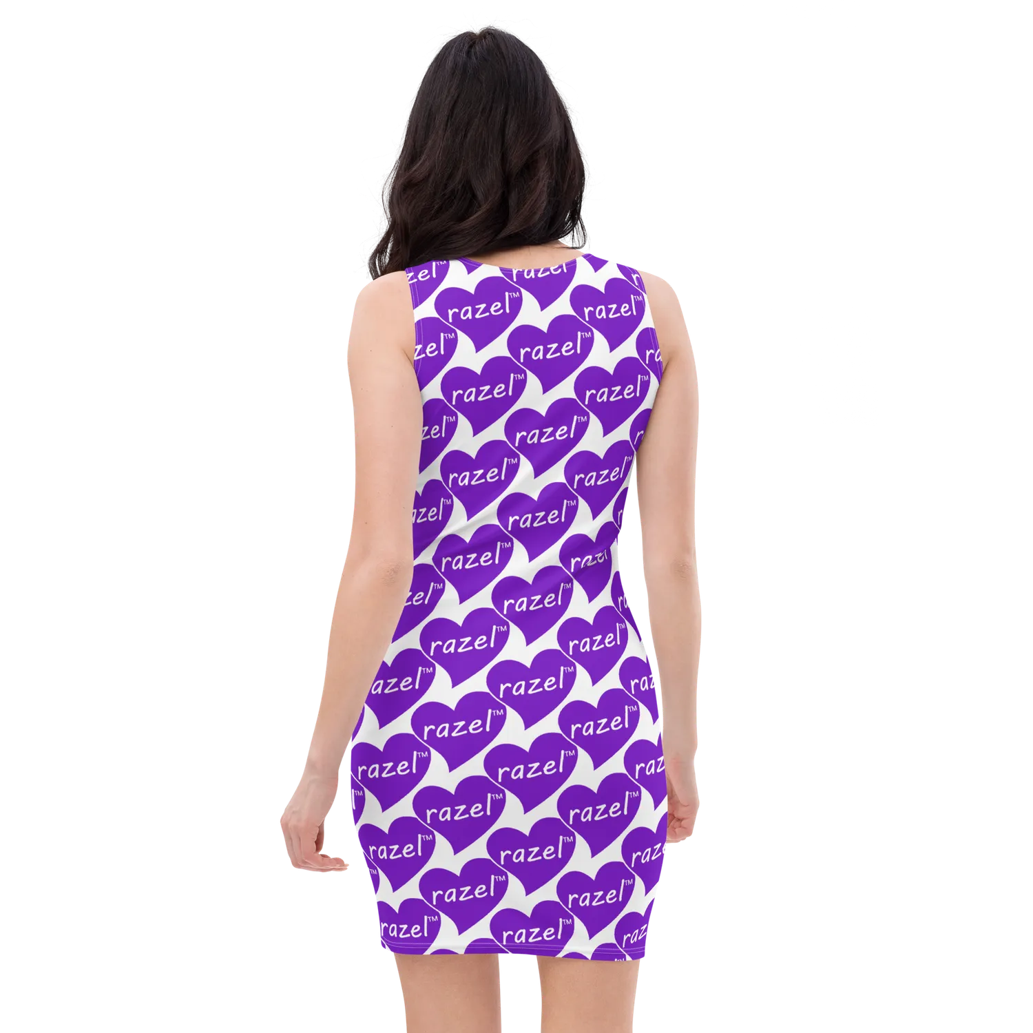 Razel Purple Hearted jurk stretch cocktailjurk