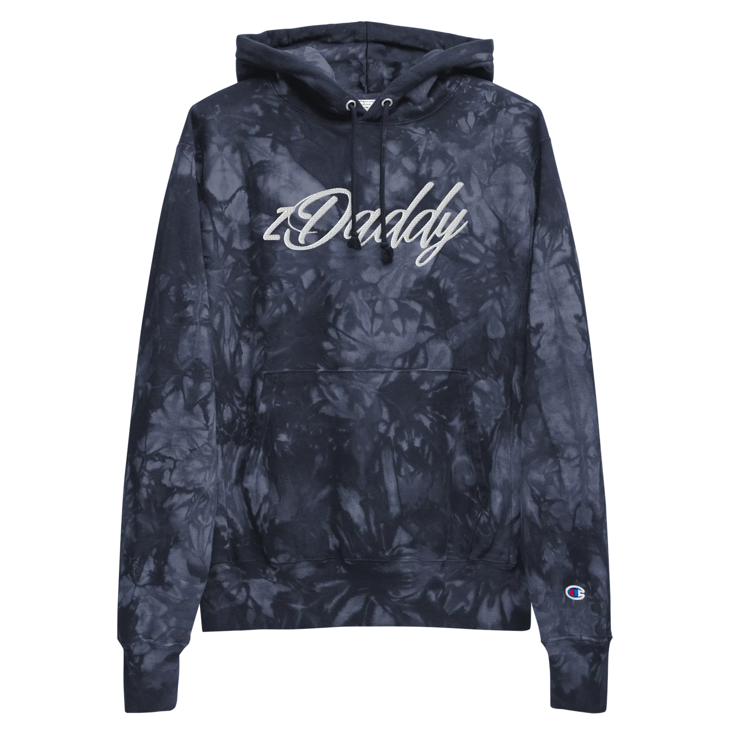 Razel zDaddy Champion Tie-Dye hoodie zwart geborduurd