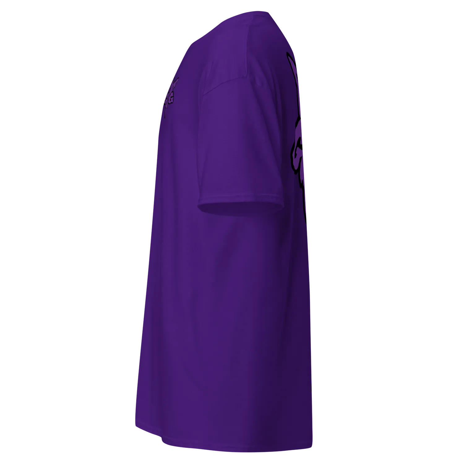 Razel Purp Gang Rock Star T-shirt voor achter zwart