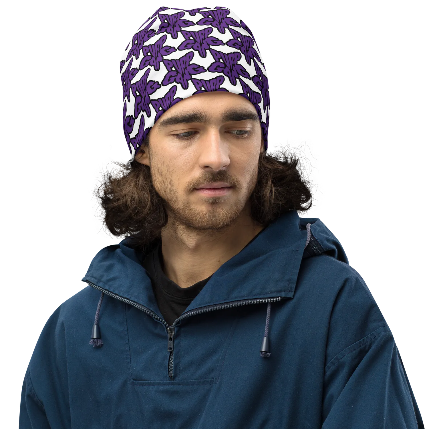 Razel Purp Gang Rock Star Motif beanie dubbellaags