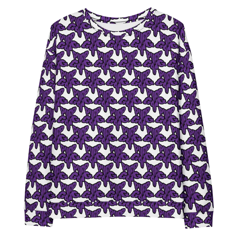 Razel Purp Gang Rock Star Motif sweater M fleece