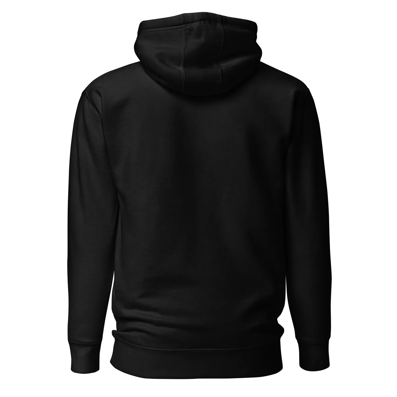 Razel Inverted hoodie zwart geborduurd