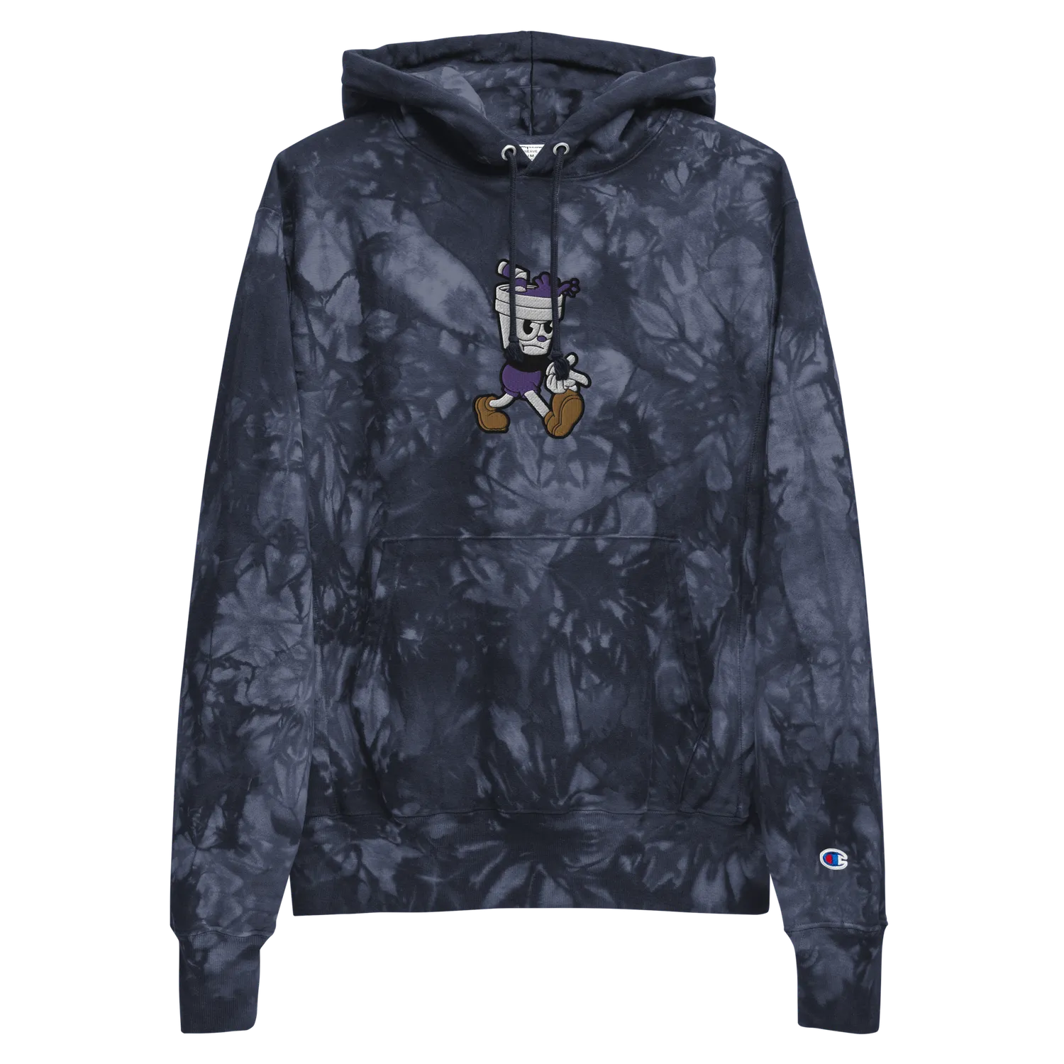 Razel Dubb Cup Champion Tie-Dye Hoodie zwart dik