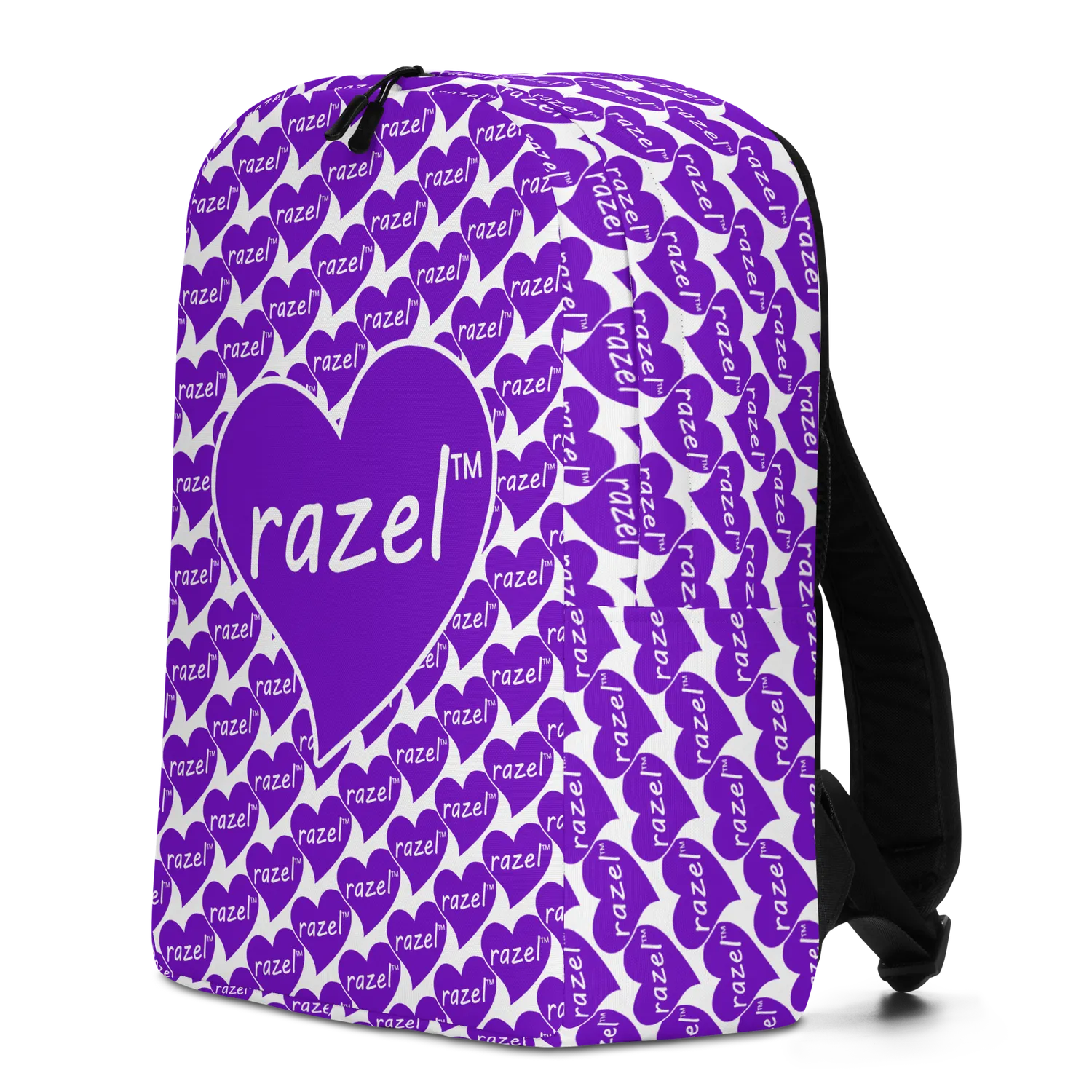 Razel Purple Hearted Motif Minimalist Rugzak 20L