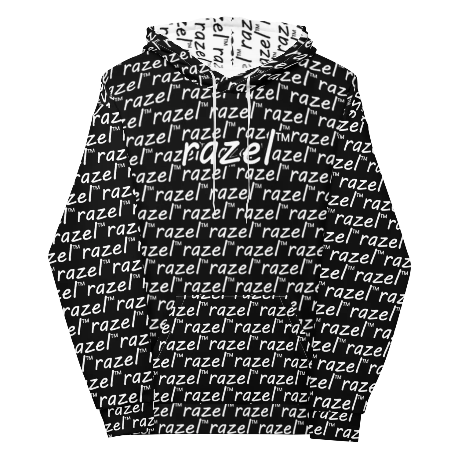 Razel Motif Hoodie Inverted hoodie fleece unisex