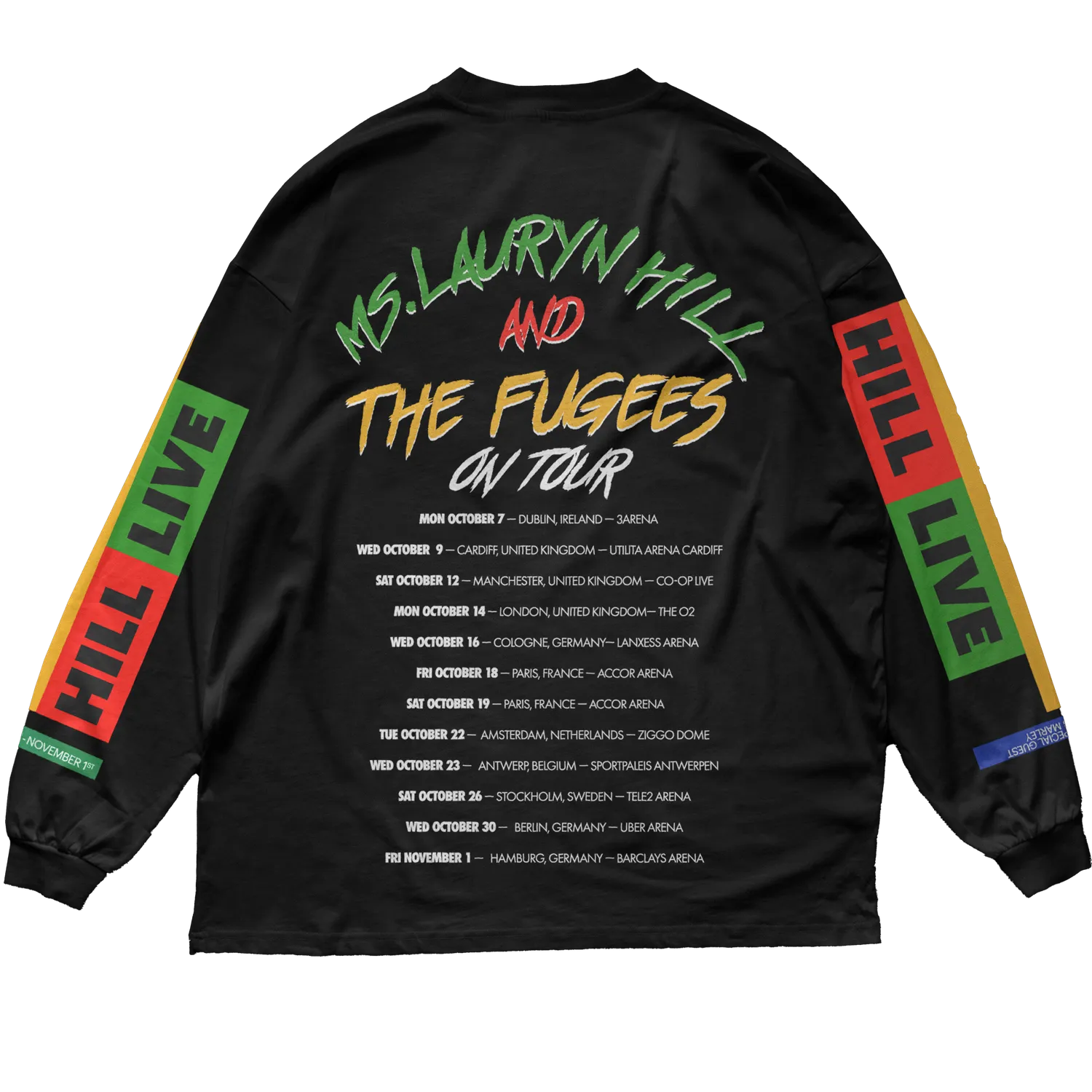 Lauryn Hill MLH x Fugees Live longsleeve zwart