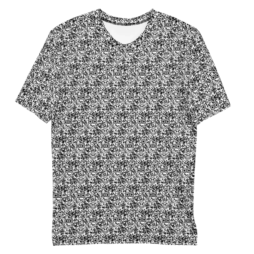 Razel Face QR Code T-shirt regular fit stretch