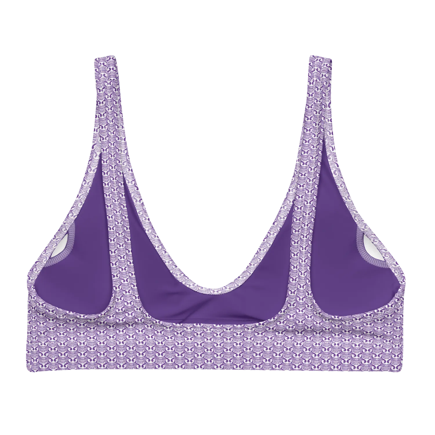 Razel Face Motif Bikini Top padded gerecycled polyester
