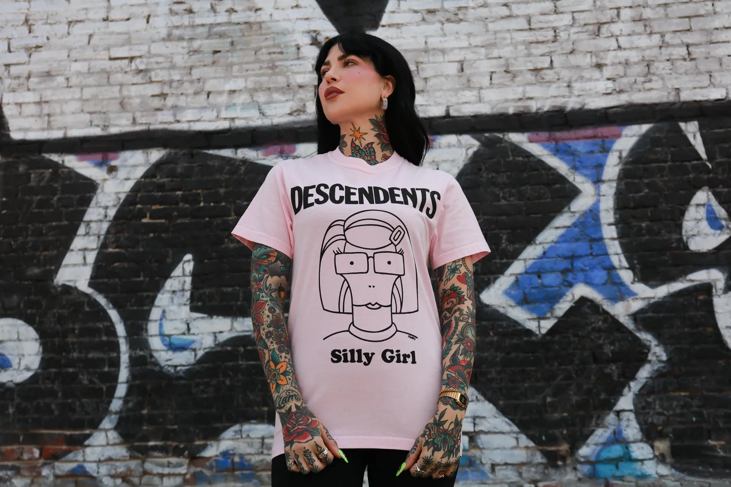 Descendents Silly Girl T-shirt blossom katoen