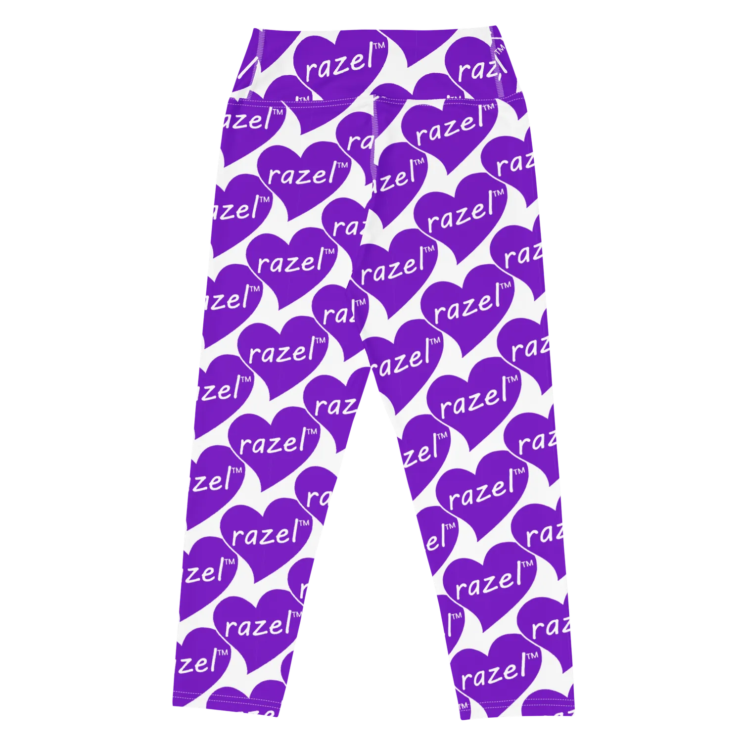 Razel Purple Hearted yoga capri high waist