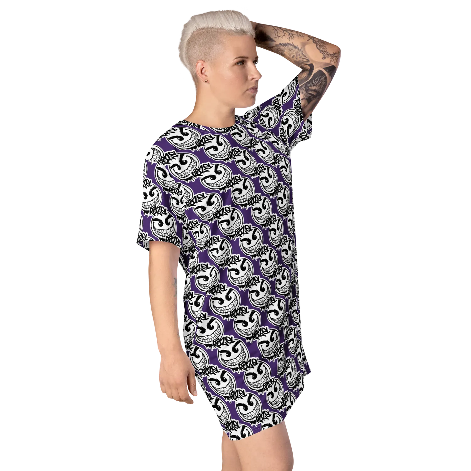 Razel Gang Drip Face T-shirt Jurk oversize 2XS-6XL