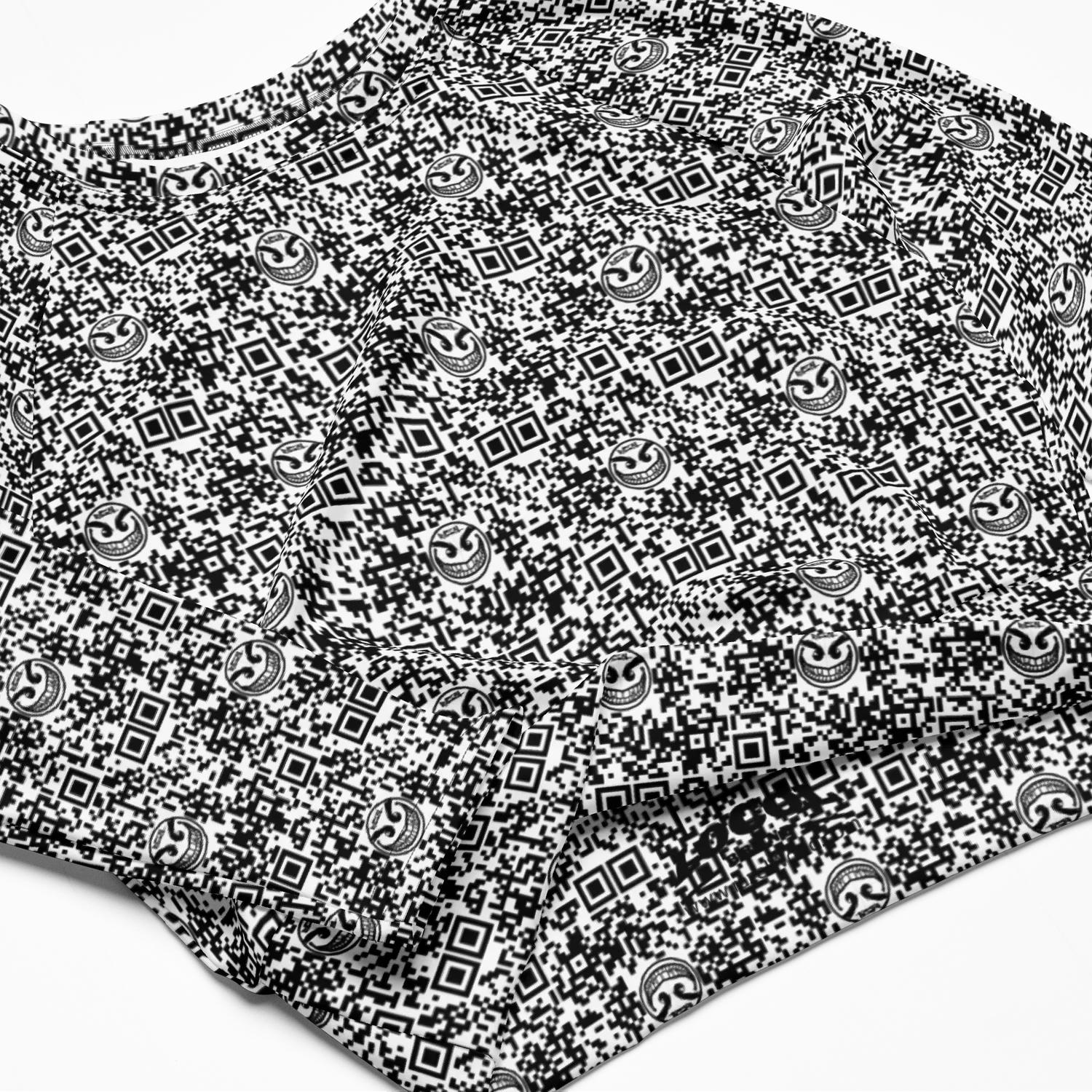 Razel Face QR Codes longsleeve crop top UPF 50+