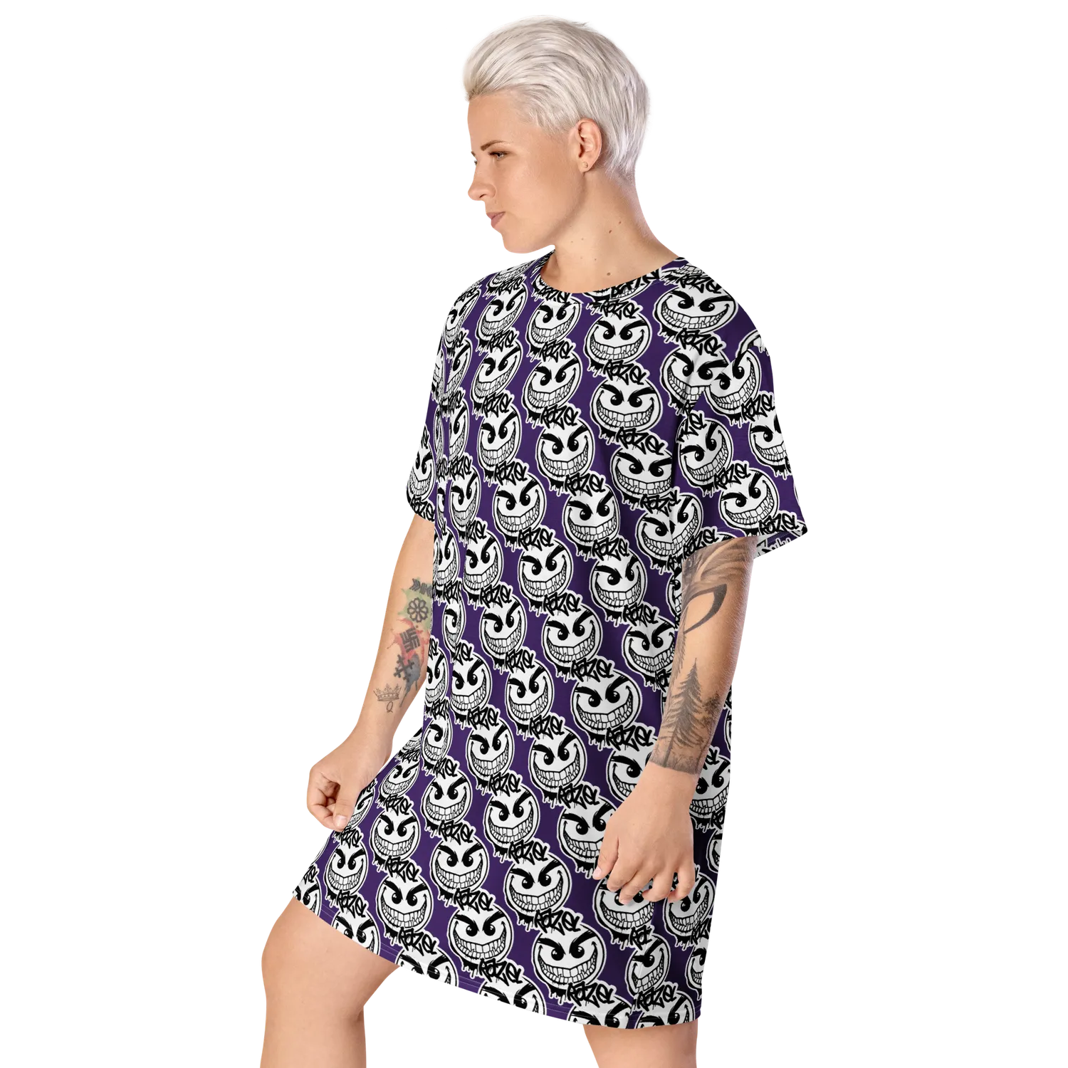 Razel Gang Drip Face T-shirt Jurk oversize 2XS-6XL