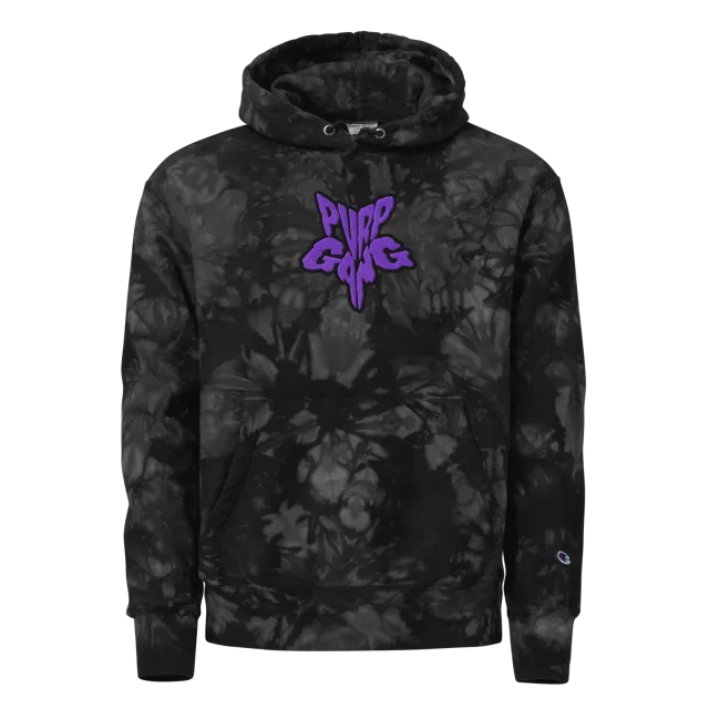 Razel Purp Gang Rock Star Champion Tie-Dye Hoodie zwart